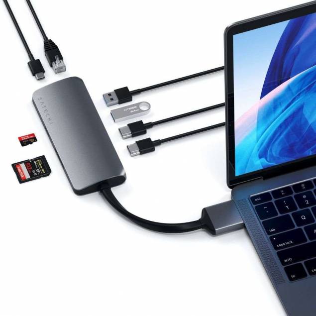 Satechi USB-C Dual HDMI 8 i 2 Adapter