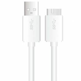 Sinox USB 3 type B stik til USB type C i hvid