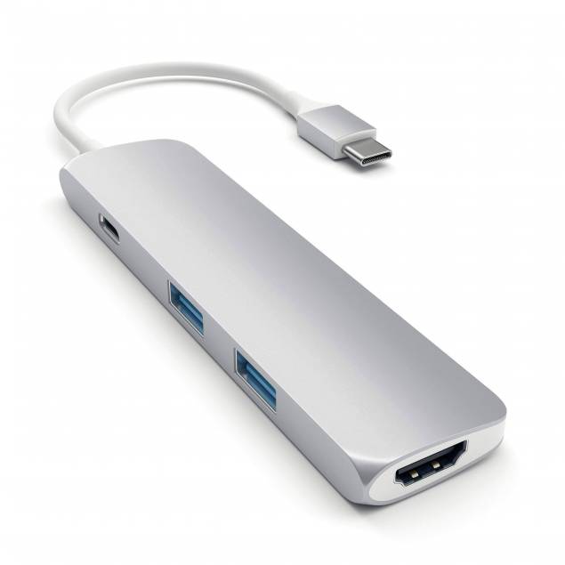 Satechi Slim USB-C multi port dock m.HDMI, USB, kortlæser