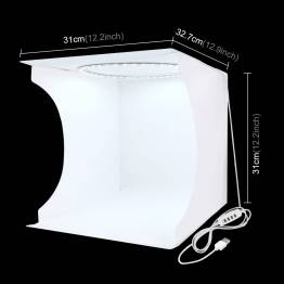  PULUZ foto boks med 2 LED paneler og flere bagsider