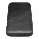 Eksklusivt iPhone 12/12 Pro cover m klap ægte læder fra iCarer - Sort