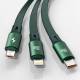 Baseus 3-i-1 USB-C kabel m udtræk Lightning, MicroUSB og USB-C - Grøn