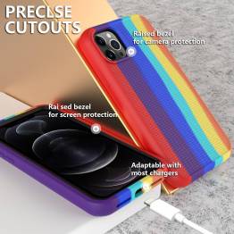  iPhone 12/12 Pro silikone cover 6,1" - Rainbow