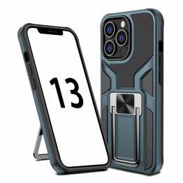Armor iPhone 13 Pro håndværker cover 6,1" m kickstand - Sort/blå