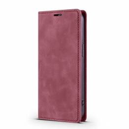  iPhone 13 Pro Max cover med klap og kortplads i kunstlæder - Rødbrun