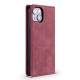 iPhone 13 Pro Max cover med klap og kortplads i kunstlæder - Rødbrun
