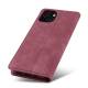 iPhone 13 Pro Max cover med klap og kortplads i kunstlæder - Rødbrun