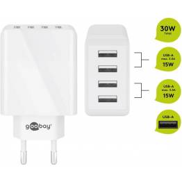 GooBay 4 ports USB oplader 30W