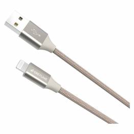  GreyLime Braided USB-A til MFi Lightning Kabel Beige 1 m