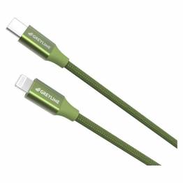  GreyLime Braided USB-C til MFi Lightning Kabel Grå 2 m