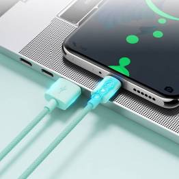  Joyroom USB til Lightning kabel - vævet grøn