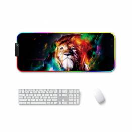  Stor musemåtte med RGB lys i kanten 80 x 30 cm - Løve