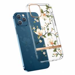 iPhone 13 mini cover med blomster - Magnolie