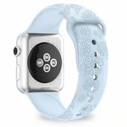Apple Watch rem i silikone med solsikker 38/40/41mm - Himmelblå