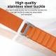 Apple Watch Ultra nylon Loop rem - Sort/Orange