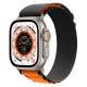 Apple Watch Ultra nylon Loop rem - Sort/Orange