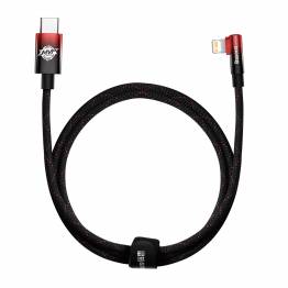 Baseus MVP 2 hårdført USB-C til Lightning kabel m vinkel - 1m - Rød