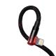 Baseus MVP 2 hårdført USB-C til Lightning kabel m vinkel - 2m - Rød