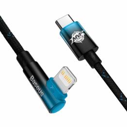  Baseus MVP 2 hårdført USB-C til Lightning kabel m vinkel - 1m - Blå