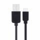 Haweel hårdført USB til Micro USB kabel i sort