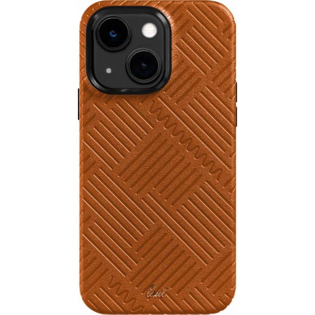 MOTIF iPhone 14 6.1" cover - Brun (Stripes)