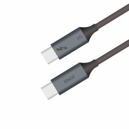 Sinox iMedia USB-C 4.0 100W kabel med Thunderbolt 3 - 1m - Sort