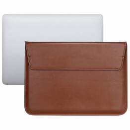 Ultra tyndt sleeve i kunstlæder til 15,4" MacBook - Brun