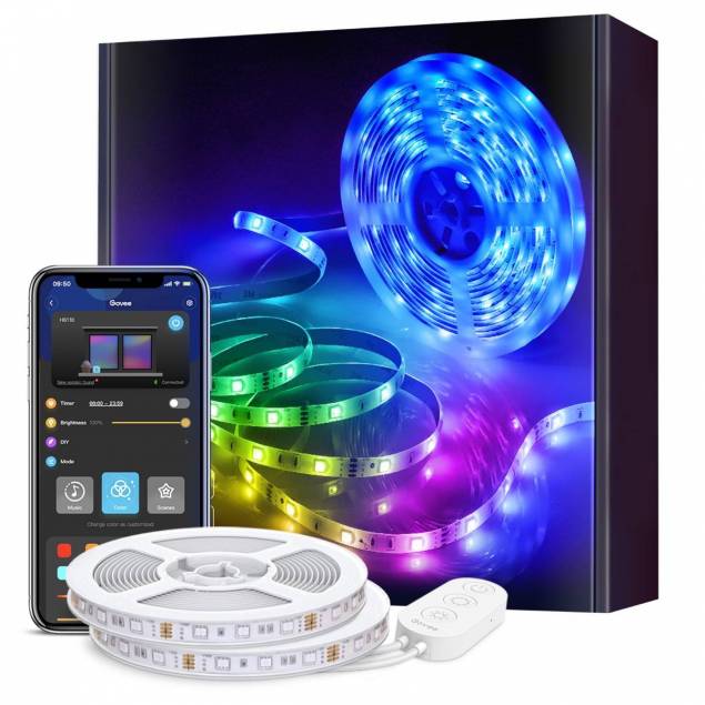 Govee RGB Smart Wi-Fi + Bluetooth LED Strip Lights (10m)