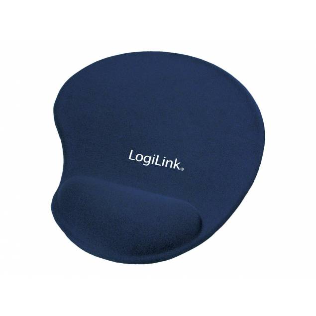 LogiLink ergonomisk musemåtte med håndledsstøtte - Blå