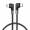 USB-C opladningskabel med vinkel 2m - 100W PD - sort vævet