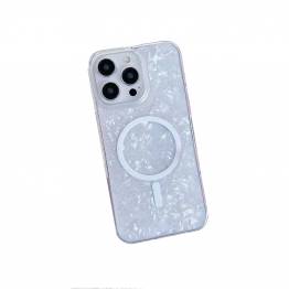  iPhone 13 / 14 MagSafe cover med perlemor effekt - Hvid