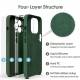 Silikone iPhone 12 Pro cover med mikrofiber foring - Grøn