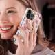 Beskyttende iPhone 13 Pro Max cover med fingerring - Pink gardenia