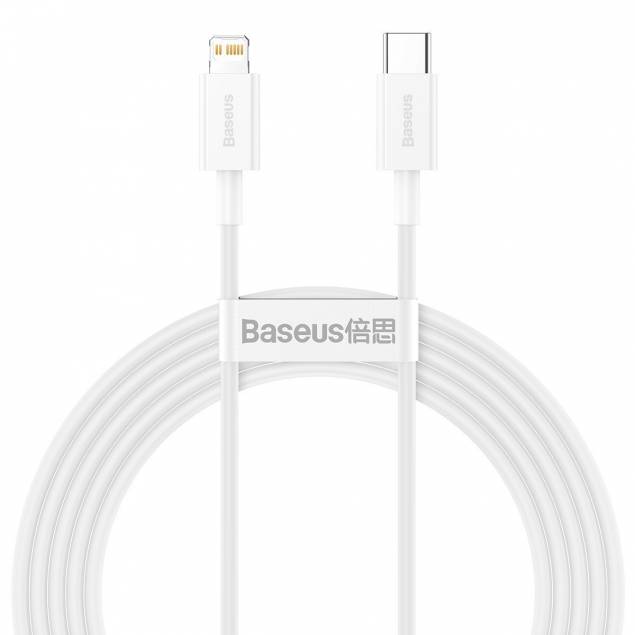 Baseus Superior USB-C til Lightning kabel - 2m - Hvid