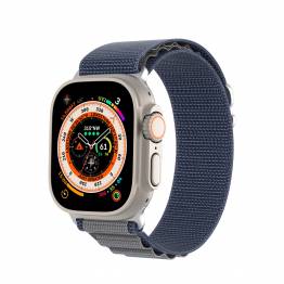  Apple Watch Ultra nylon Loop rem 42/44/45/49mm - Blå/Grå