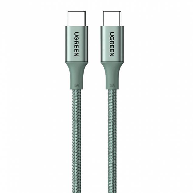 Ugreen hårdført USB-C opladningskabel - 1m - 100W PD - Grøn