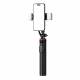 Selfiestang 3-i-1 med tripod, fjernbetjening og dual LED lys - op til 1,33m