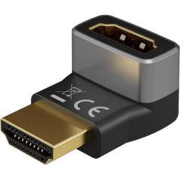 Goobay HDMI hun til HDMI han med 90 grader vinkel - 8K@60Hz