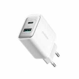 Joyroom Dual iPhone/iPad USB QC3.0 og USB-C PD oplader - 30W - Hvid