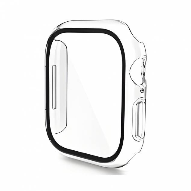 Enkay cover med beskyttelsesglas til Apple Watch 10 - 46mm - Gennemsigtig