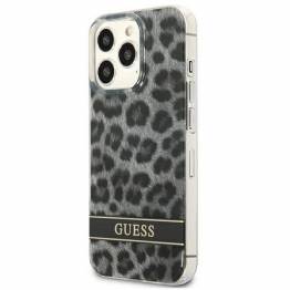  Guess GUHCP13LHSLEOK iPhone 13 Pro / 13 grå hardcase Leopard