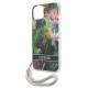 Guess GUHCP13SHFLSB iPhone 13 mini blå hard cover med blomsterrem