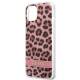 Guess GUHCP13SHSLEOP iPhone 13 mini pink hardcase Leopard