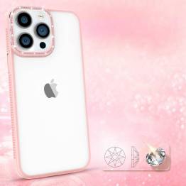  Kingxbar Sparkle Series iPhone 13 Pro Max med krystaller bagside pink