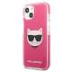 Karl Lagerfeld Choupette cover til iPhone 13 - fuchsia