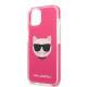 Karl Lagerfeld Choupette cover til iPhone 13 - fuchsia