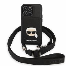  Karl Lagerfeld iPhone 13 Pro / 13 Hardcase Saffiano Metal Karl Head