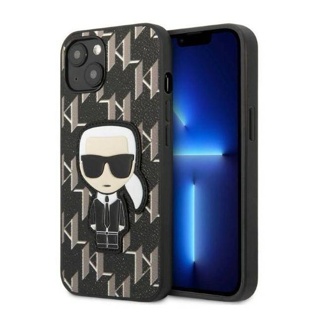 Karl Lagerfeld iPhone 13 hardcase sort Monogram Ikonik Patch