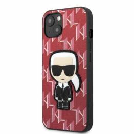  Karl Lagerfeld iPhone 13 hardcase rød Monogram Ikonik Patch