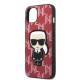 Karl Lagerfeld iPhone 13 hardcase rød Monogram Ikonik Patch